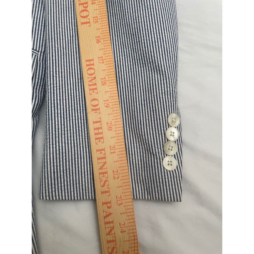Lauren Ralph Lauren Seersucker Suit Mens 40R Blue White Striped Cotton 2pc - Picture 6 of 15